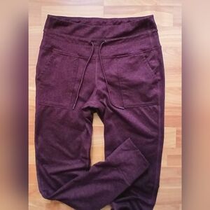 Old Navy Active CozeCore High Rise Leggings Women M Burgundy Jogger Drawstring